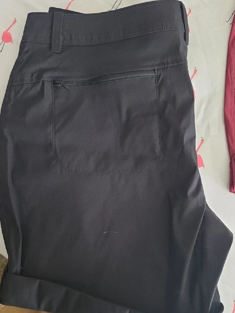 Eddie Bauer Roll-Cuff Shorts in Black and Burgundy